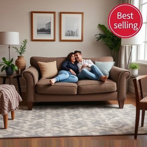Image of the best-selling Embrace Loveseat in a cozy apartment